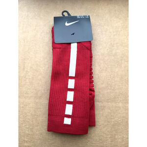 NWT Nike Elite Basketball Cushion Socks Red White Size M 6-8 PS0003 687 NEW